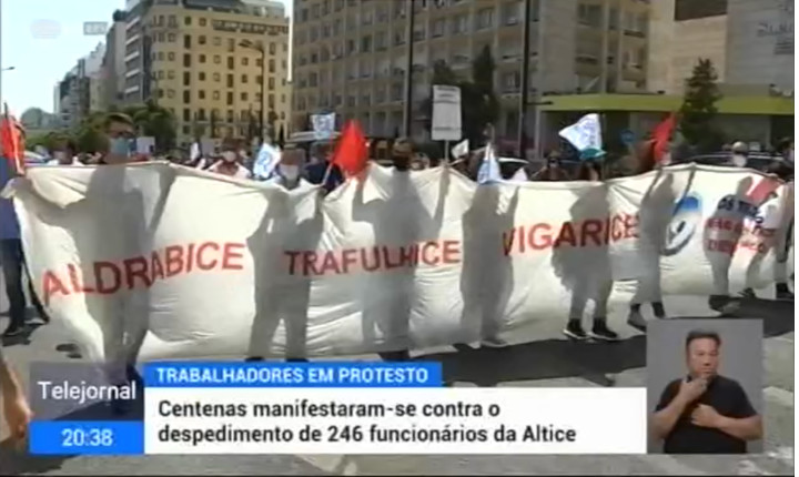 Manifestação e greve contra o despedimento colectivo na Altice