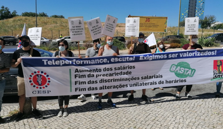 Protesto na Teleperformance para exigir respeito e valorizaçãodos trabalhadores